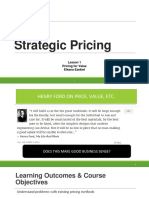 Strategic Pricing: Lesson 1 Pricing For Value Elkana Ezekiel