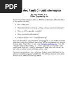 The Arc Fault Circuit Interrupter