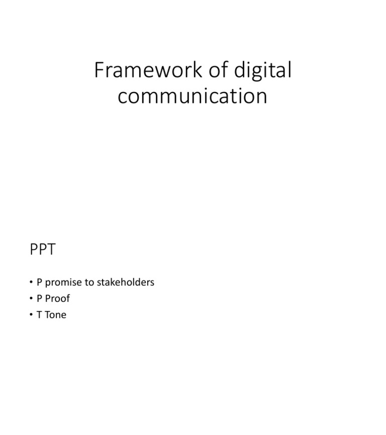 Framework of Digital Communication | PDF
