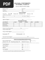 Leave Application Form