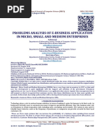 PROBLEMS ANALYSIS OF E-BUSINESS APPLICATION IN MICRO, SMALL AND MEDIUM ENTERPRISES