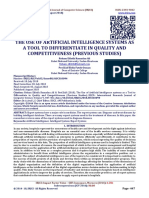 THE USE OF ARTIFICIAL INTELLIGENCE SYSTEMS AS A TOOL TO DIFFERENTIATE IN QUALITY AND COMPETITIVENESS (PREVIOUS STUDIES)