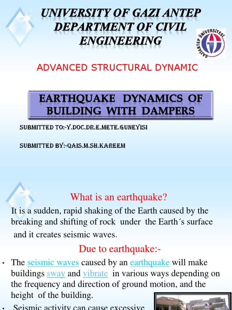 Earthquake Dynamics and Structural Dampers | PDF | Earthquakes | Viscosity