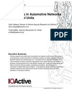 IOActive Adventures in Automotive Networks and Control Units PDF