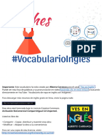Vocabulario de la ropa en inglés con imagenes PDF y ejercicio - Prendas de vestir o Vestimenta