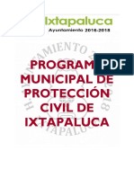 Programa Municipal de Proteccion Civil de Ixtapaluca 2017 PDF