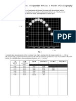 Projectile Motion Data Analysis Question