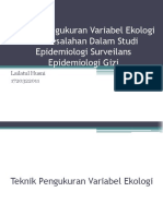 Teknik Pengukuran Variabel Ekologi Dan Kesalahan Dalam Studi