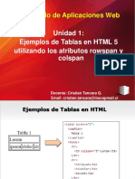 Manejo de Tablas en HTML5