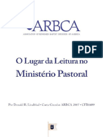 Donald R. Lindblad - O Lugar Da Leitura No Ministério Pastoral (ARBCA)