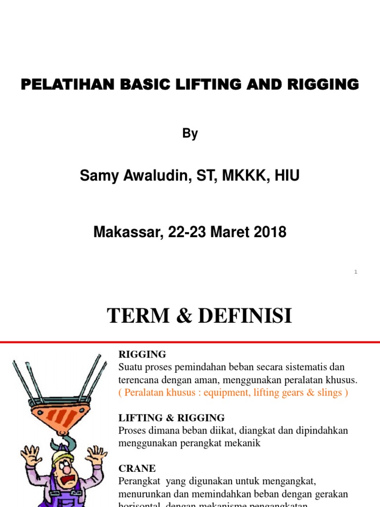 Pelatihan Lifting Dan Rigging