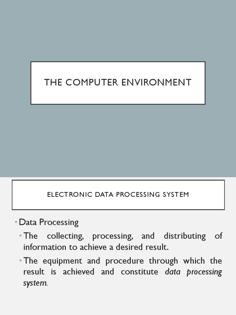 The Computer Environment | PDF | Computer Program | Programming