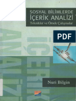 Nuri Bilgin - Sosyal Bilimlerde İçerik Analizi PDF