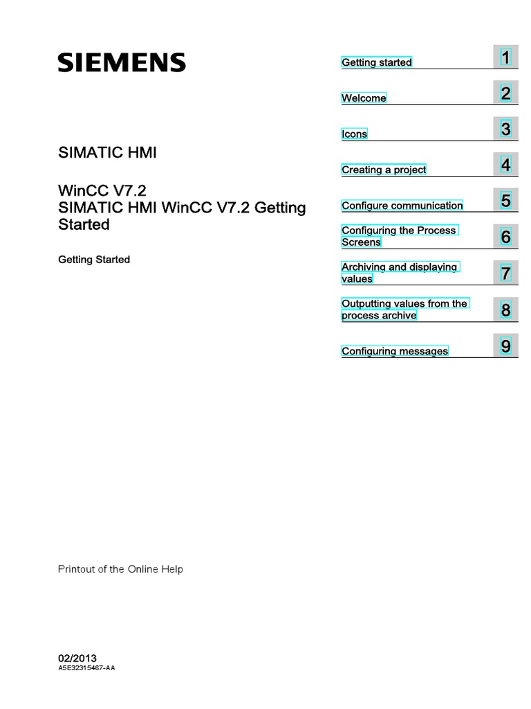 SIMATIC HMI WinCC V7.2 Guide | PDF | Menu (Computing) | User Interface