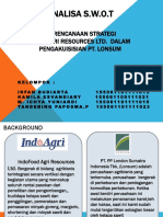 (Revisi) PPT Analisa Swot Kelompok Irfan Budiarta 155061101111013 Kelas A
