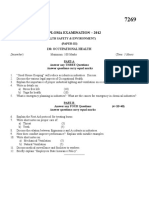 P.G. Diploma Examination - 2012: 130. Occupational Health