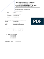 Upt Puskesmas Pancur: Laporan Hasil Kegiatan