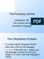 Infiniteness Test The Pumping Lemma Nonregular Languages