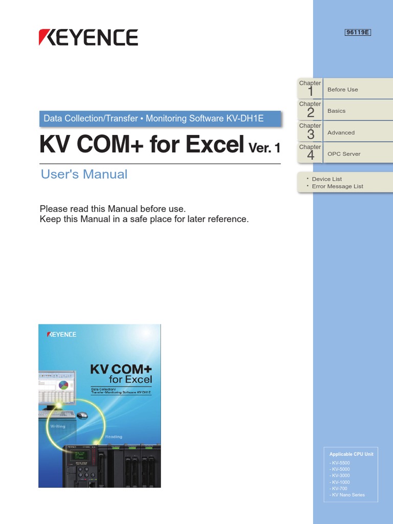 AS 53835 KV COM For Excel UM 96119E GB WW 1063-6 | PDF | Component