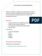 Complejos de Cu(II) hexacoordinados: estructura y propiedades