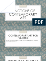Functions of Contemporary Art