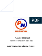Plan de Gobierno Perú Nación Chaclacayo