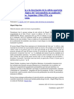 MFSosa-Una Contribución A La Súbita Aparición en México de La Figura Del "Psicoanalista No Analizado" (Sic) - de Córdoba, Argentina (1966-1976) A La República Mexicana.