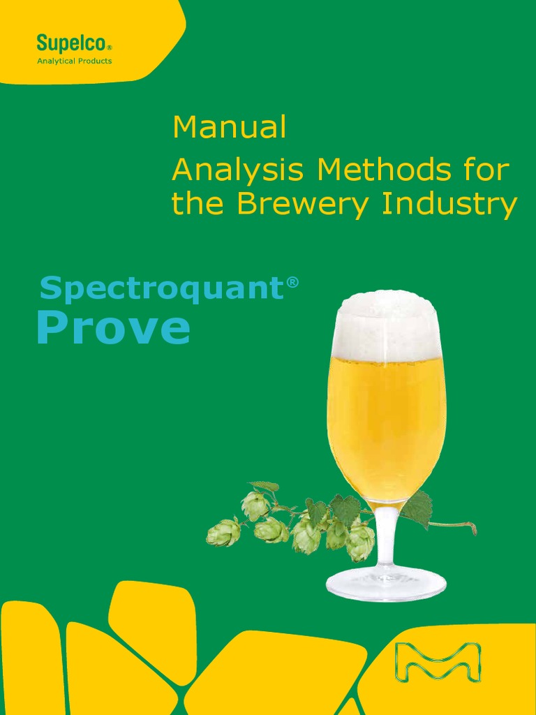 Manual Analysis Methods for the Brewery Industry Prove 05 2018 Beer