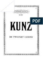 Kunz - Op. 14 Two Hundred Short Two-Part Canons PDF