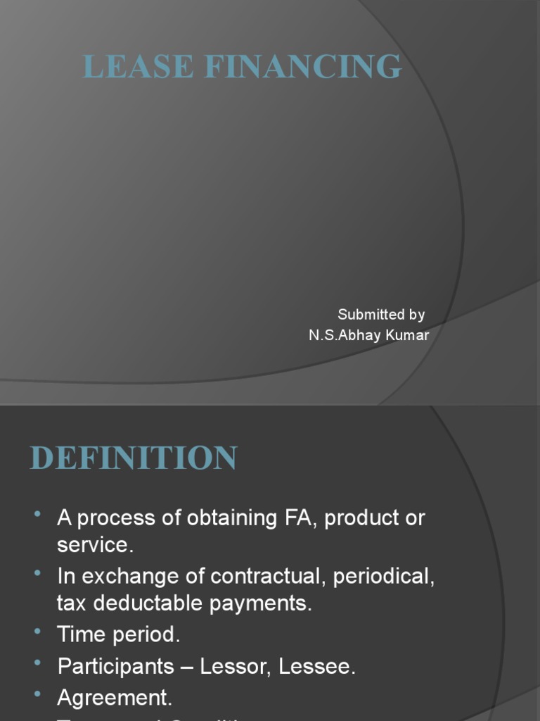 Understanding Lease Financing Essentials | PDF | Lease | Renting