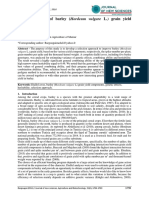 Genetic Analysis of Barley (Hordeum Vulgare L.) Grain Yield Components