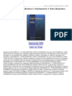 Manual de Bioetica I Fundamentos Y Etica Biomedica PDF
