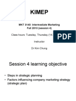 Kimep: MKT 3140: Intermediate Marketing Fall 2010 (Session 4)