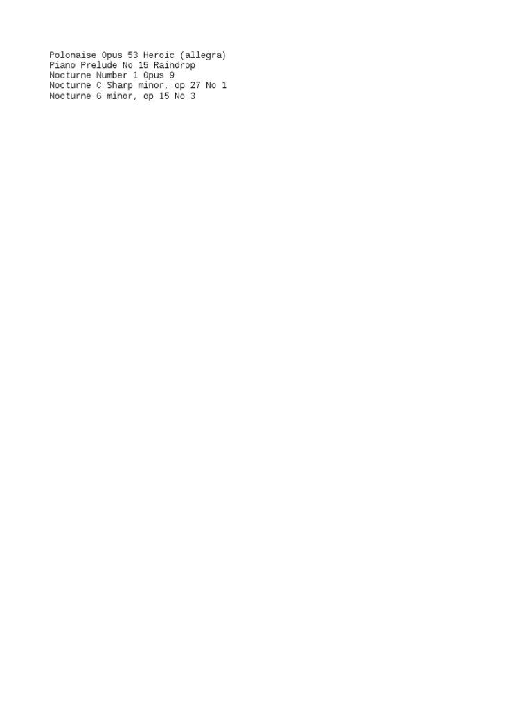 Chopin | PDF | Frédéric Chopin | Opus Number