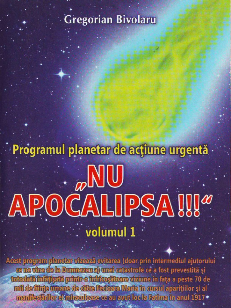 Gregorian Bivolaru - NU Apocalipsa Volumul 1 (Propaganda MISA) | PDF