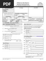 Petition For Alien Fiancé (E) : Uscis Form I-129F
