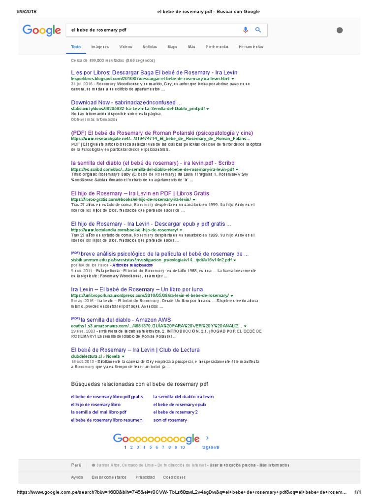 El Bebe De Rosemary Pdf Buscar Con Google Pdf Science Ciencia Y Tecnologia