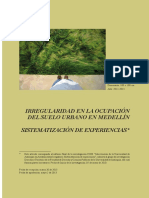 Irregularidad en La Ocupación Del Suelo Urbano en Medellín PDF