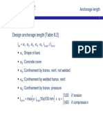 Eurocode 2: Design Anchorage Length (Table 8.2)