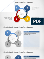 4 Circular Petals Arrows Powerpoint Diagrams