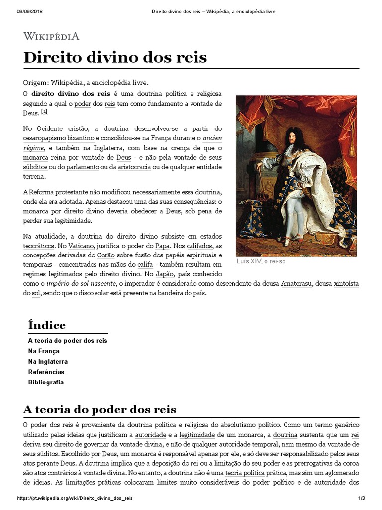 Direito Divino Dos Reis | PDF | Monarquia | Protestante
