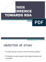 Consumer Preferrence Towards Rsa