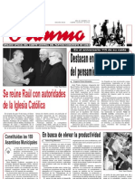 Granma_Cuba_Newspaper_Raul_with_Catholic_Church p. 1 