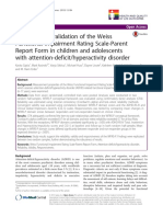 Weiss Functional Impairment Rating Scale