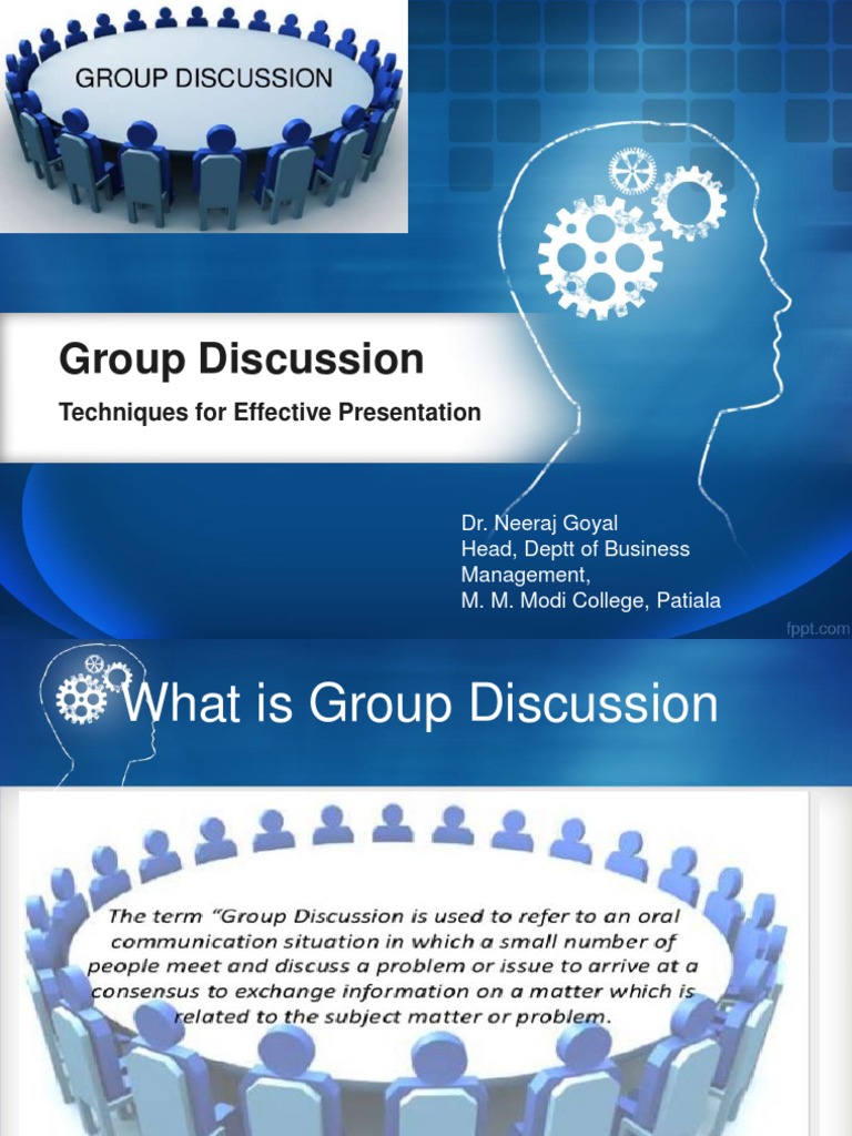 Group Discussion Techniques For Effective Presentation PDF Stuttering Question