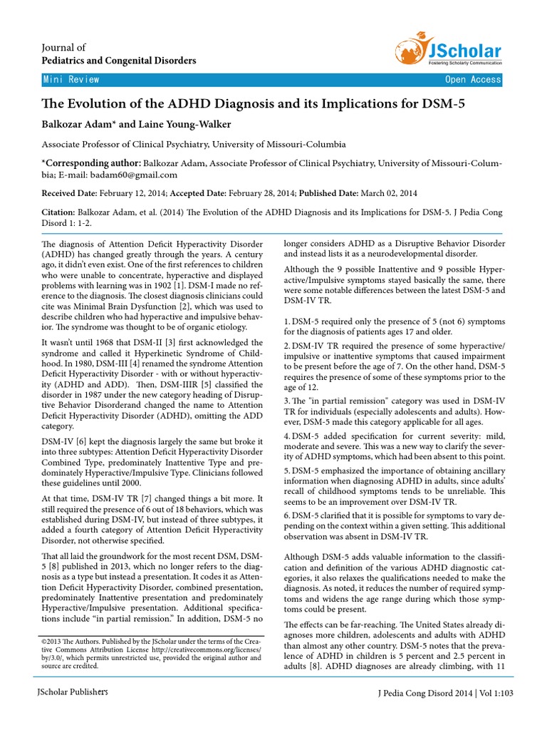Attention deficit disorder dsm 5