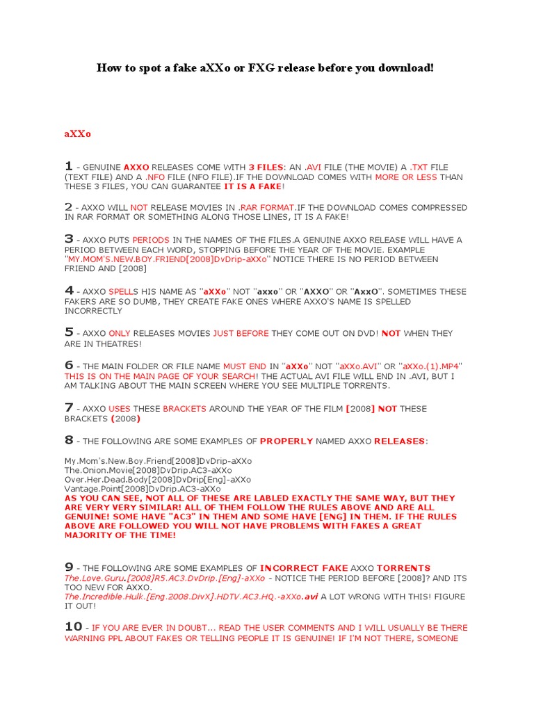 How - To.Spot.A.Fake - AXXo.Or - FXG.Release - Before.You.
