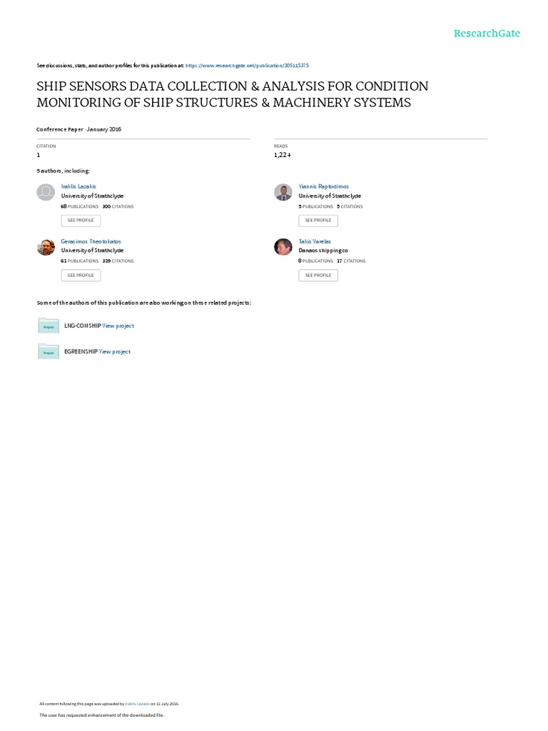 SmartShips2016 YRpaperRINA FINAL | PDF | Reliability Engineering | Ships