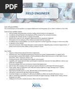 Field Engineer: Tasks & Responsibilities