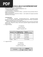 Contoh Anggaran Komprehensif